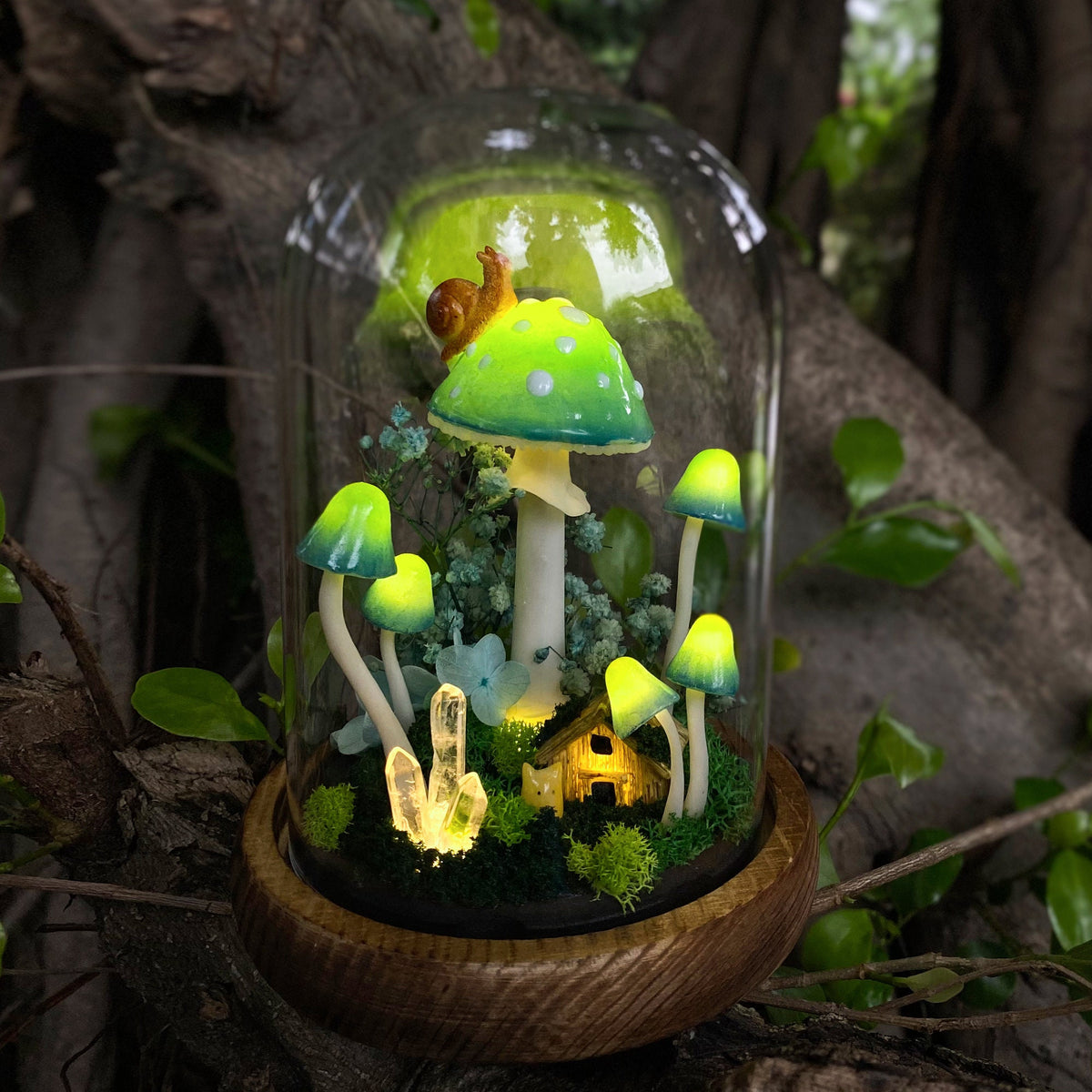 Enchanted Forest Mushroom Handmade Night Light
