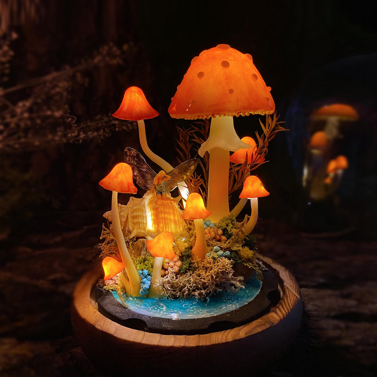 Ocean Fairy Mushroom Handmade Night Light