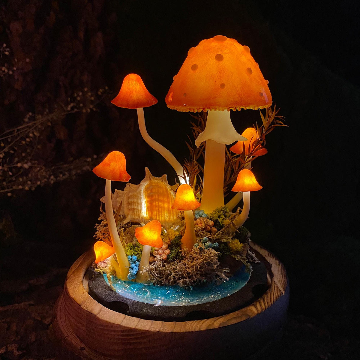 Ocean Fairy Mushroom Handmade Night Light