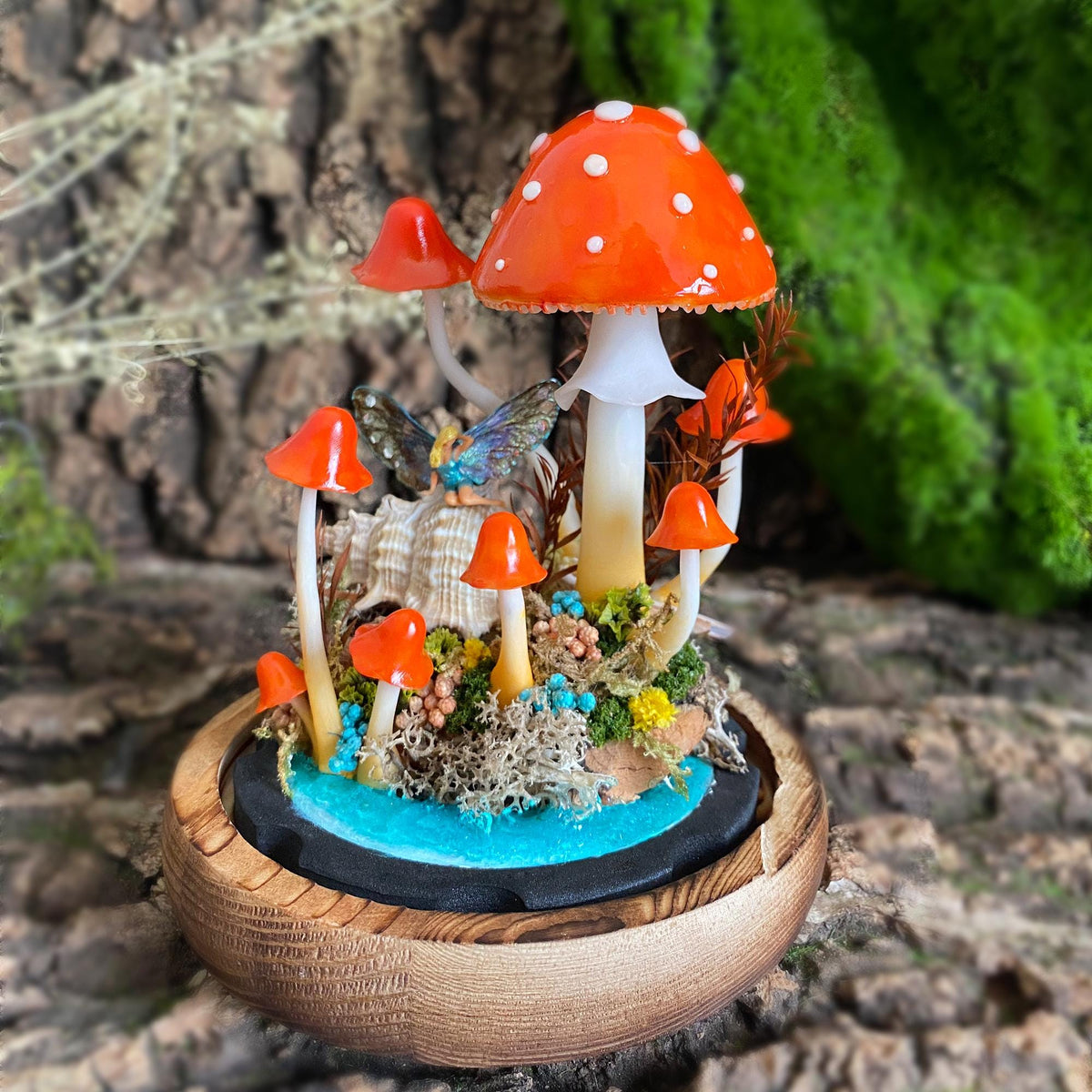 Ocean Fairy Mushroom Handmade Night Light