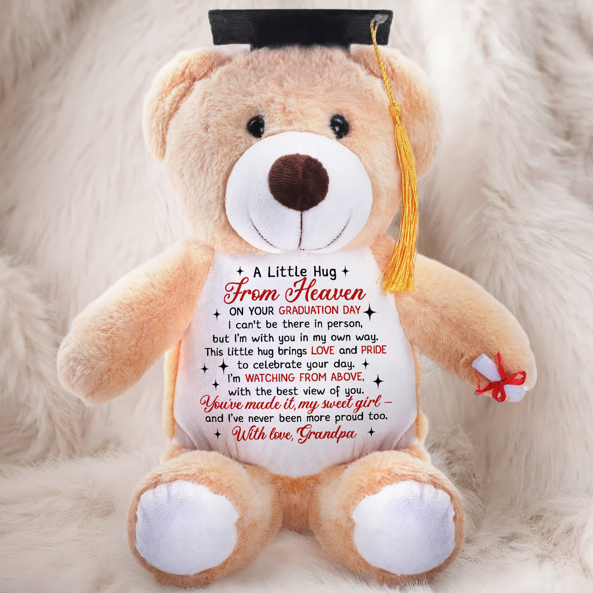 A Little Hug From Heaven - Personalized Graduation Bear