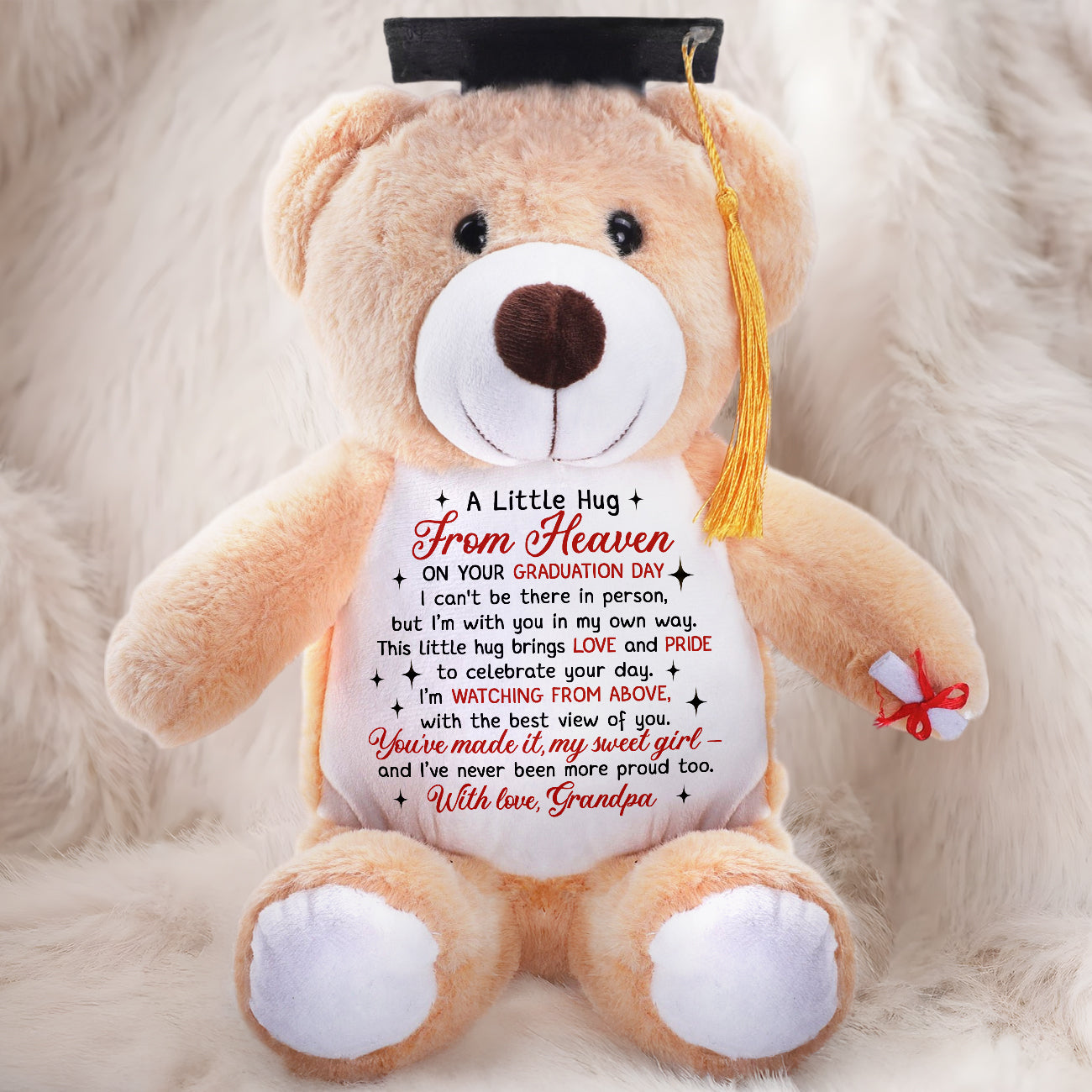 A Little Hug From Heaven - Personalized Graduation Bear