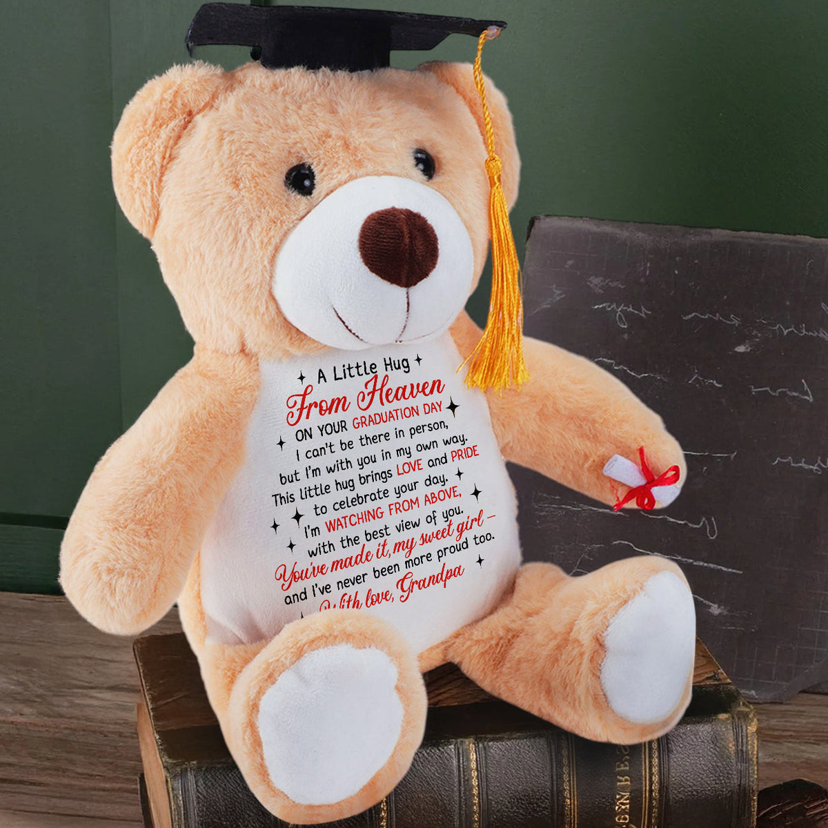 A Little Hug From Heaven - Personalized Graduation Bear