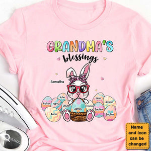 Easter Grandma Bunny's Blessings Personalized Shirt