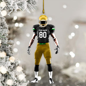 Personalized Ornament American Football Acrylic Ornament 2 Sides Christmas Ornament For Football Player Football