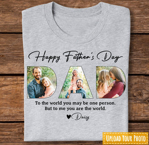 Upload Photo Happy Father's Day, Family Personalized Shirt