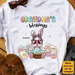 Easter Grandma Bunny's Blessings Personalized Shirt