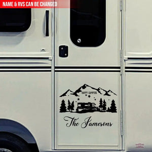 Happy Campers - Personalized Camping Decal, Gift For Camping Lovers