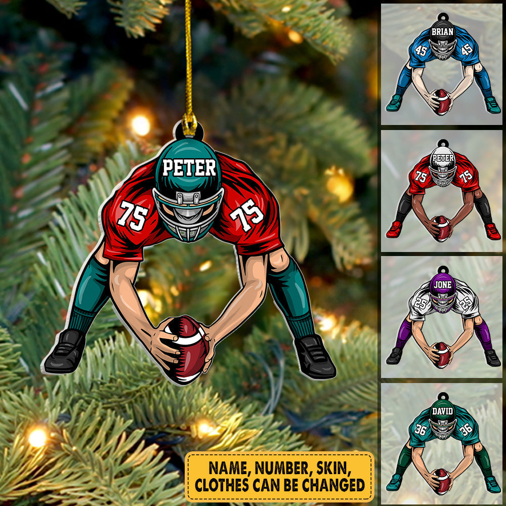 American Football Personalized Christmas Ornament Gift For Football Player Football Lovers