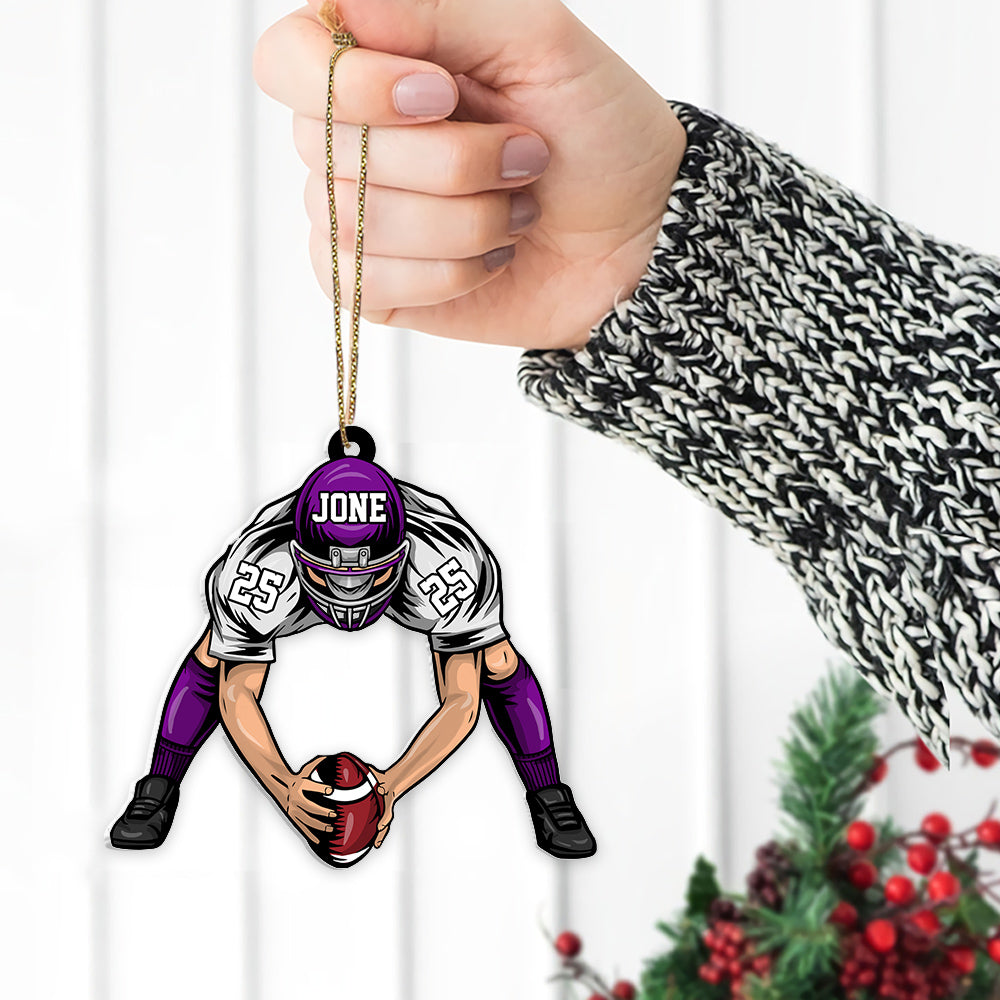 American Football Personalized Christmas Ornament Gift For Football Player Football Lovers