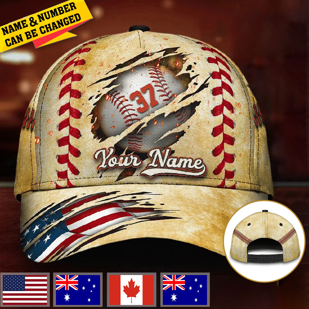 Personalized Crack Baseball Cap Gift For Baseball Player Classic Cap