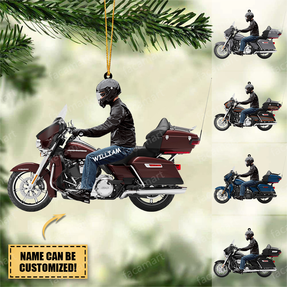 New Release Personalized Biker Harley Davidson Motorcycle Ornament