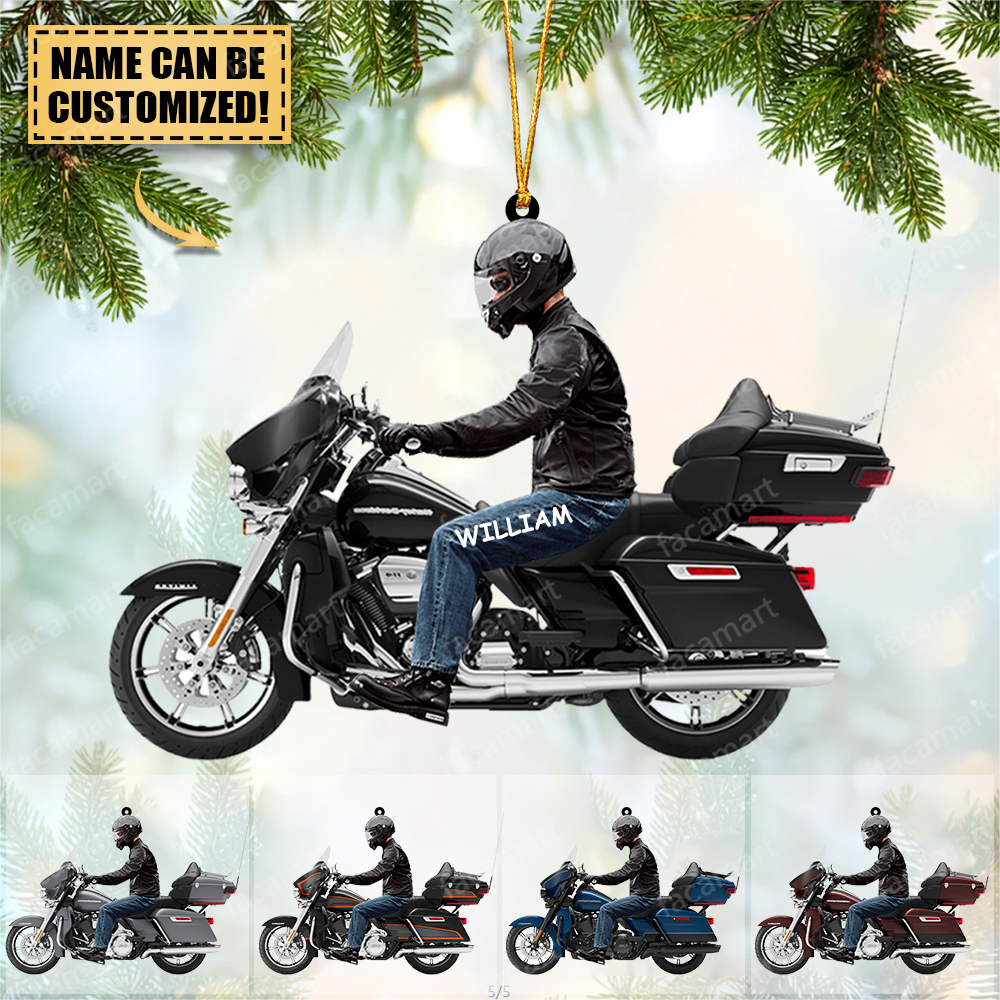 New Release Personalized Biker Harley Davidson Motorcycle Ornament