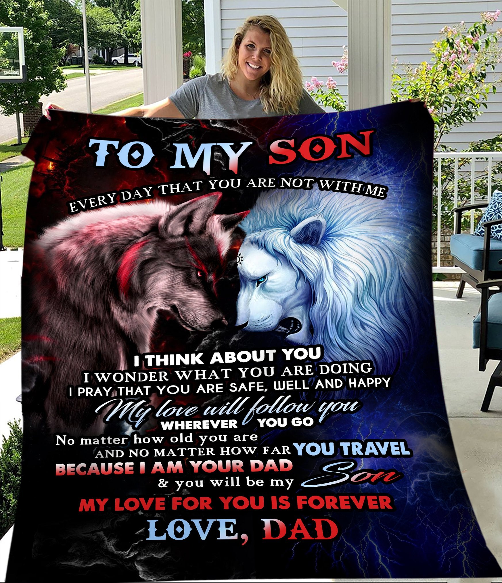 To My Son-MY LOVE FOR YOU IS FOREVER Fleece Blanket
