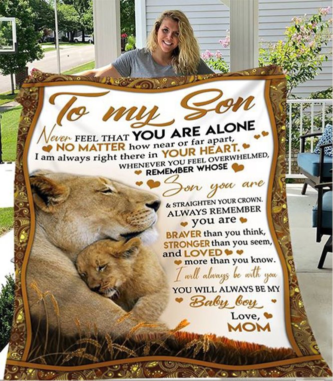 To My Son-I WILL ALWAYS WITH YOU Fleece Blanket