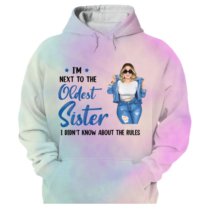 Sisters Oldest/Middle/Youngest Tie Dye Shirt Hoodie