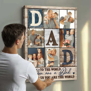 Dad Photo Collage Canvas Poster, Personalized Gifts For Dad, Best Father’s Day Gifts 2023, Fathers Day Photo Gifts