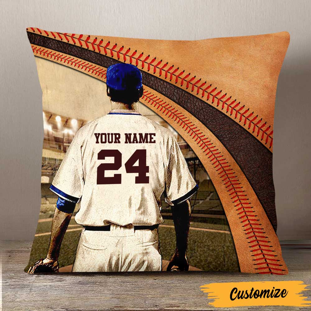 Love Baseball Player Pillow
