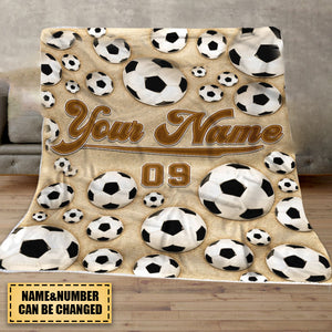 Personalized Soccer Fleece Blanket