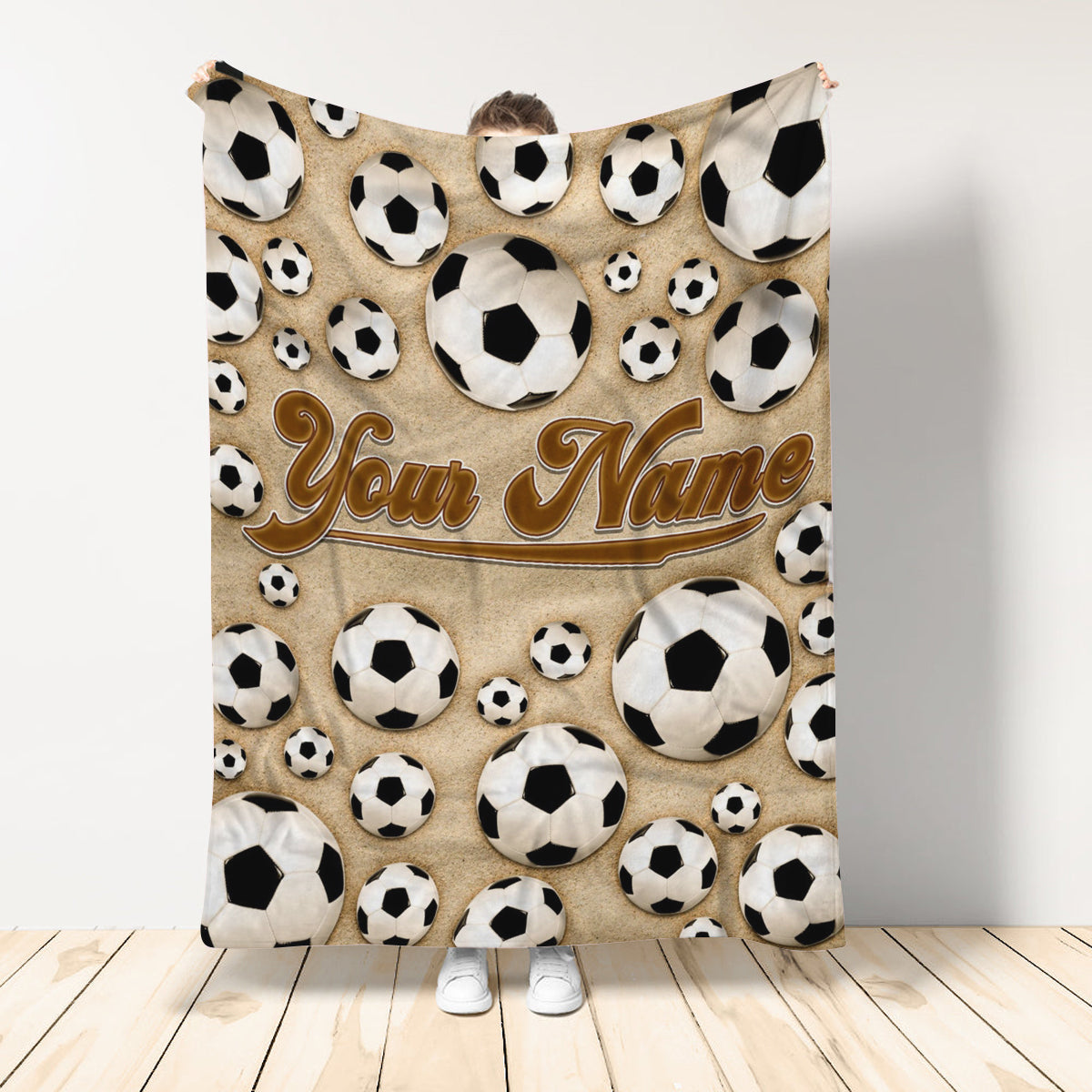Personalized Soccer Fleece Blanket