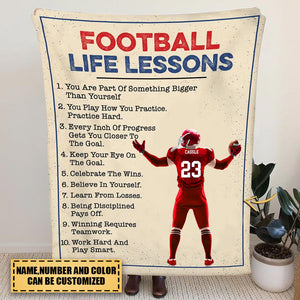 Personalized Ornament American Football Fleece Blanket-Great Gift Idea For Football Lovers