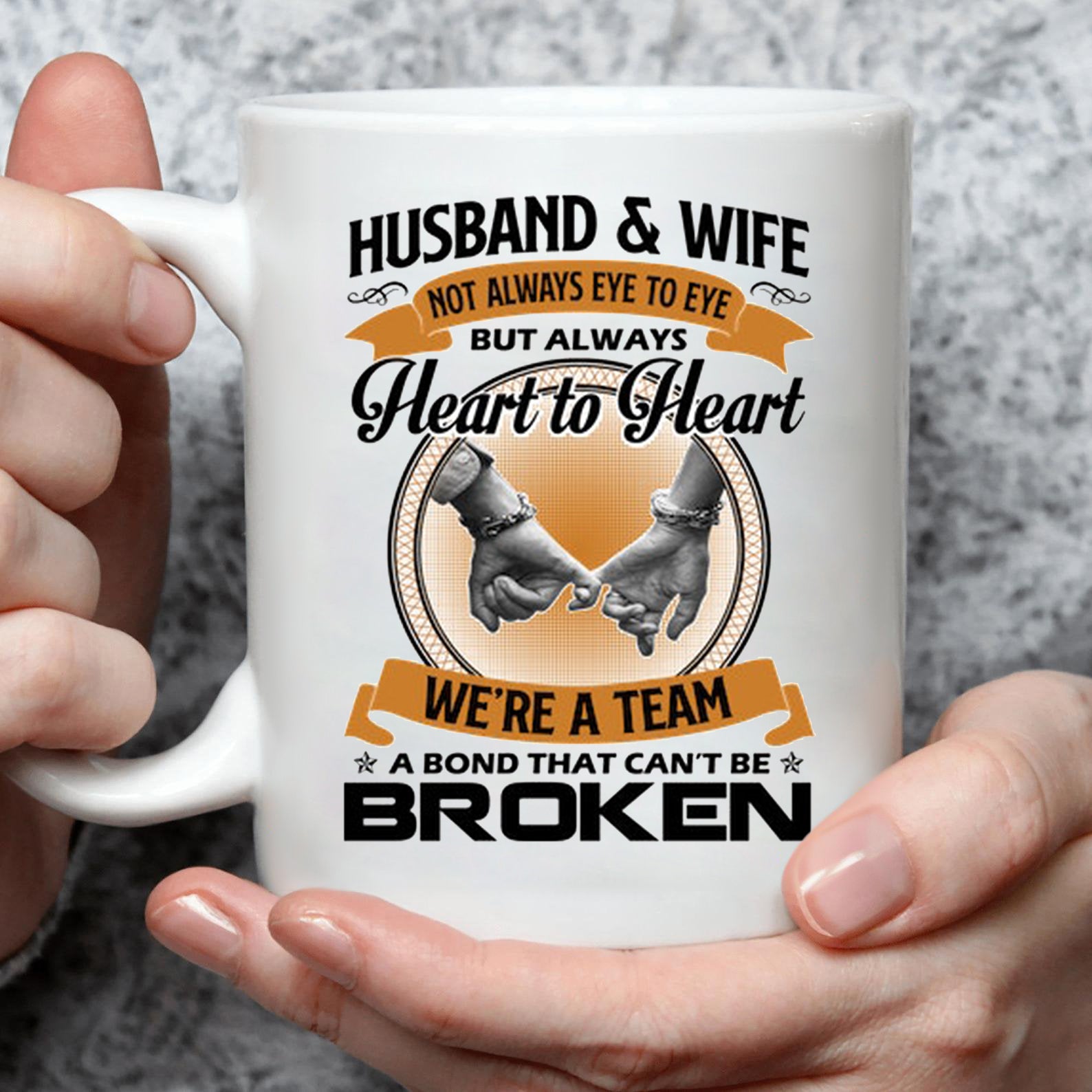 Husband And Wife Always Heart To Heart- Coffee Mug