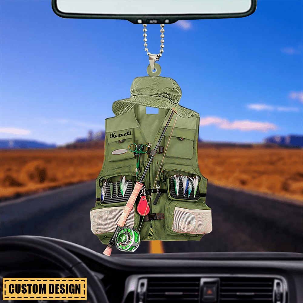 Personalized Acrylic Car / Christmas Ornament - Gift For Fishing Lovers