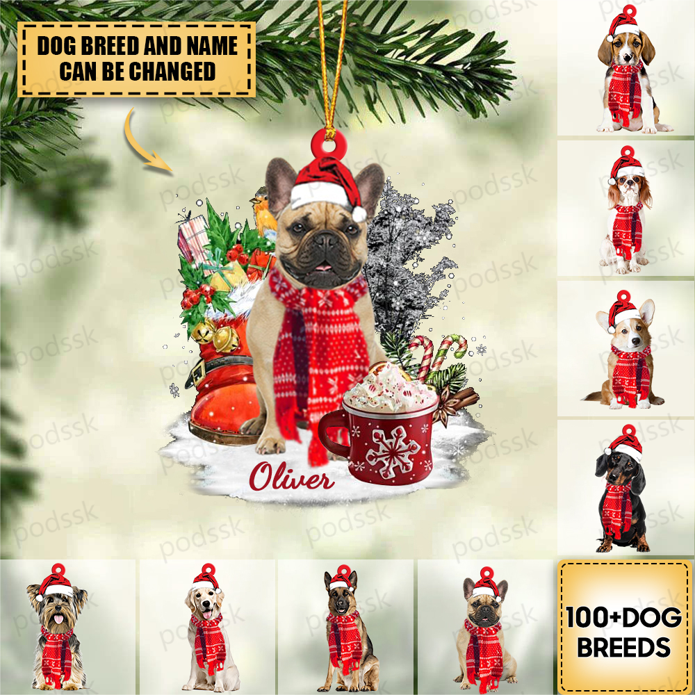 New Release-Personalized Dog Christmas Hanging Ornament