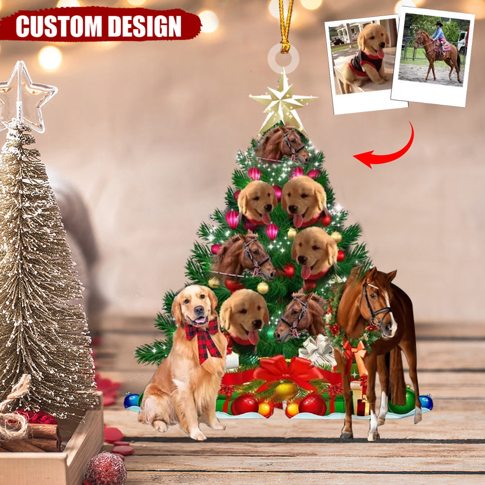 Personalized Upload Your Photo Christmas Tree Ornament