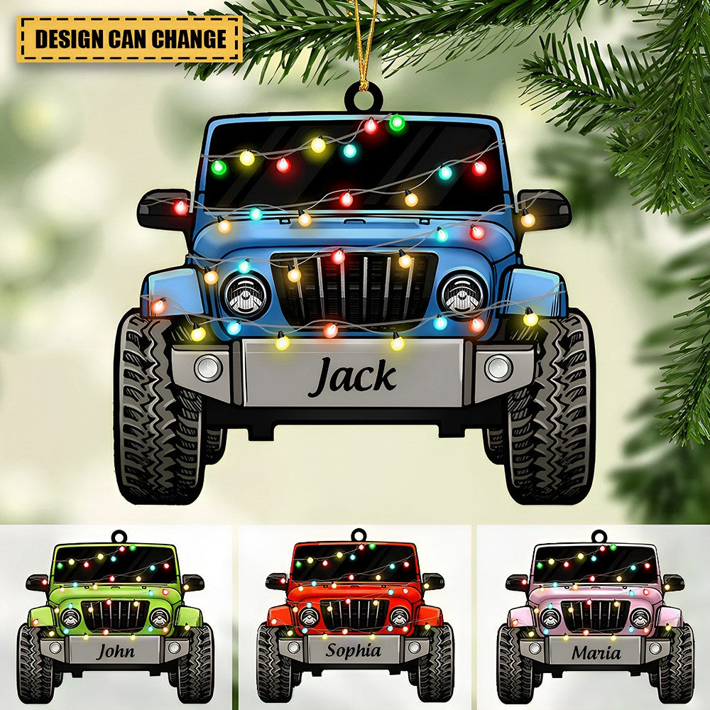Personalized Off-Road Car Acrylic Christmas Ornament