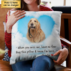 Hug This Pillow & Know I'm Here - Personalized Photo Memorial Pillow