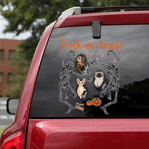 Halloween Funny Cats Personalized Car Sticker