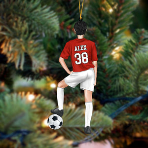 New Release-Personalized soccer player Christmas Ornament-Great Gift Idea For Soccer Players&Soccer Lovers