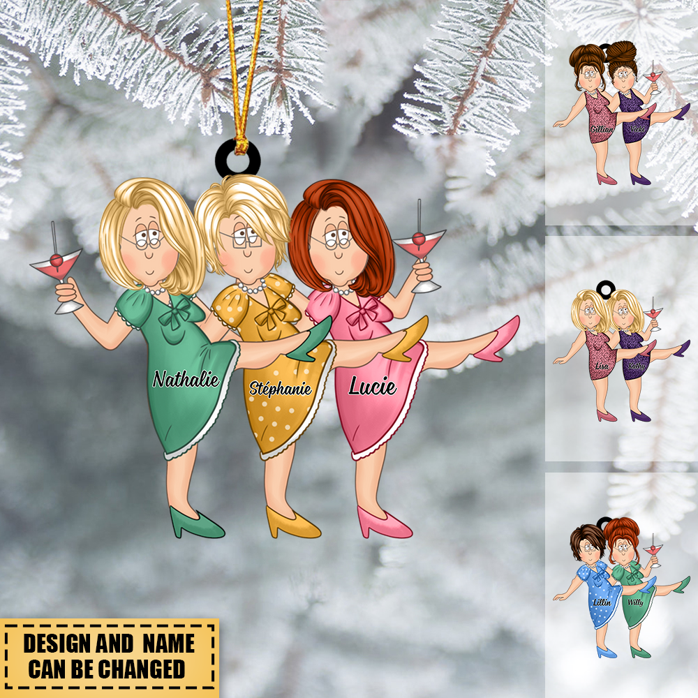 Personalized Friends/Besties/Twins/Sisters Christmas Ornament - facamart