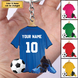 Personalized Football / Soccer Uniform Acrylic Keychain - Gift For Football / Soccer Players