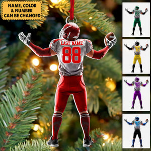 Personalized Ornament American Football Acrylic Ornament Christmas Ornament For Football Player Football