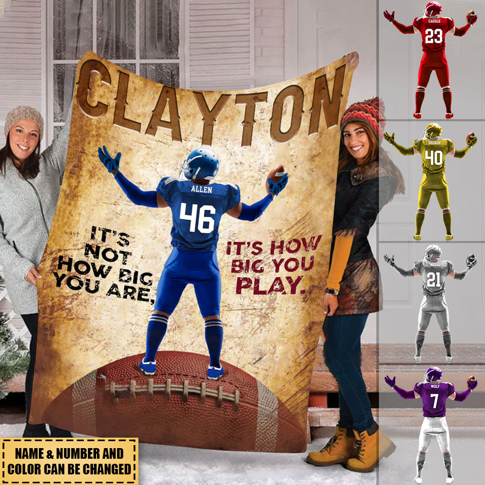 Personalized American Football Fleece Blanket-Gift For American Football Lovers&Players
