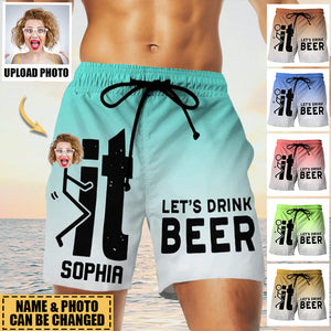 Personalized Let's Drink Beer Upload Photo- Custom Trunks