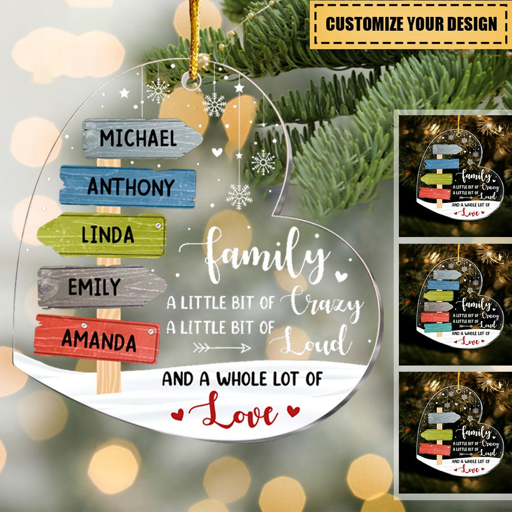 Gift For Family A Whole Lot Of Love Acrylic Christmas Ornament