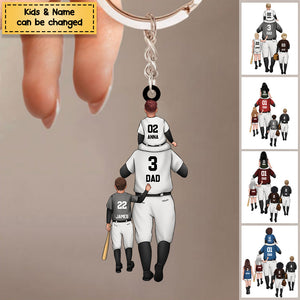 Personalized Baseball Kids & Dad/Grandpa Acrylic Keychain