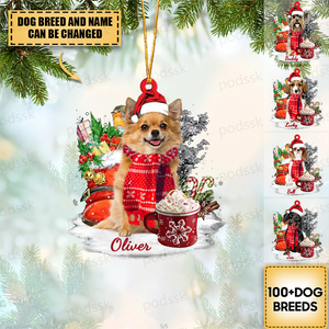 New Release-Personalized Dog Christmas Hanging Ornament