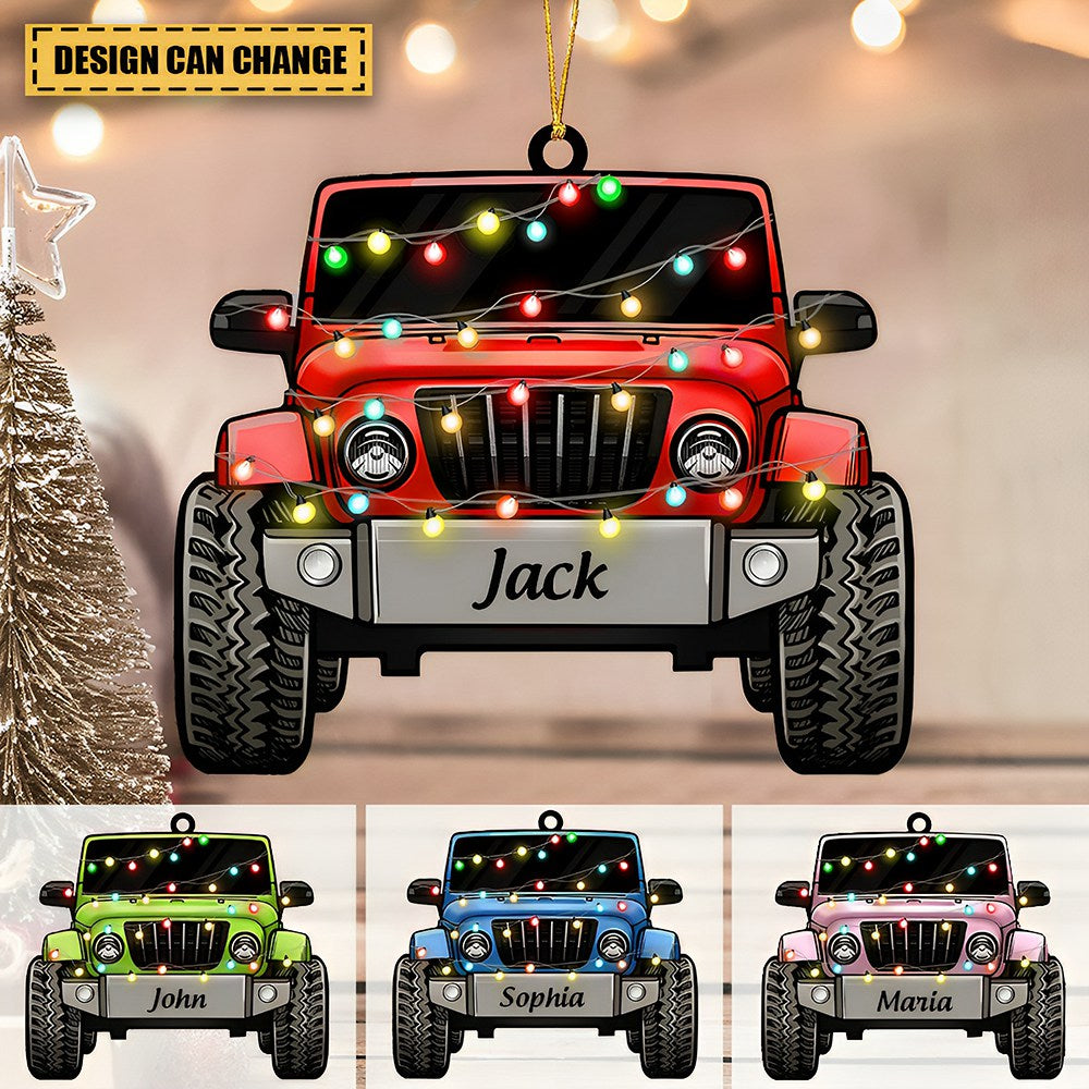 Personalized Off-Road Car Acrylic Christmas Ornament