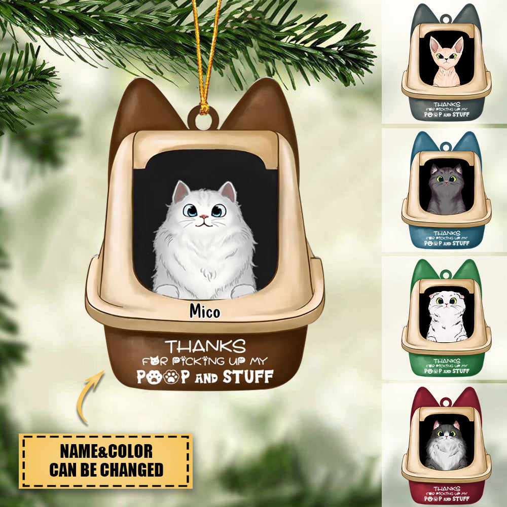 Personalized Cats In Litter Box Ornament