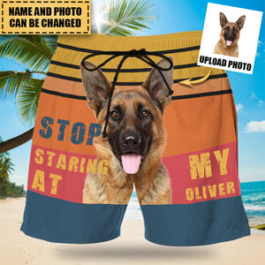 Personalized Stop Staring At My Pet/Upload Photo- Custom Trunks