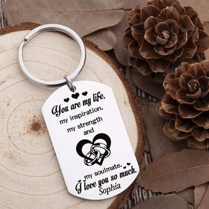 You Are My Life Personalized Keychain