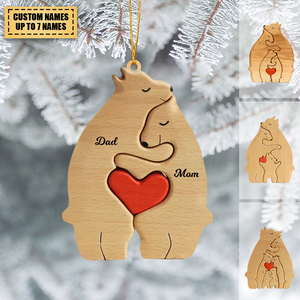 Personalized Bear Family Car / Christmas Ornament - Gift For Christmas