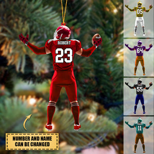 Personalized Ornament American Football Acrylic Ornament Christmas Ornament For Football Player Football