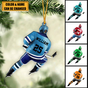 Personalized Ice Hockey Player Christmas Ornament-Great Gift Idea For Ice Hockey Lovers