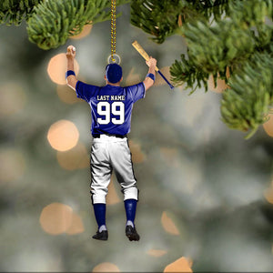 Personalized Baseball Player Acrylic Ornament For Baseball Player