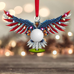 Golf Eagle Personalized Christmas Ornament